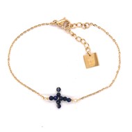 Bracelet Zag Bijoux Lapis Lazuli croix