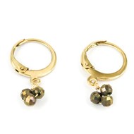 Boucles d'oreilles Zag Bijoux acier doré pyrite