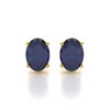 Boucles d'oreilles ADEN Or 585 Jaune et Saphir forme Ovale 1.6grs - vue V1