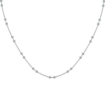 Collier Argent Rhodié et Billes - taille 42 cm
