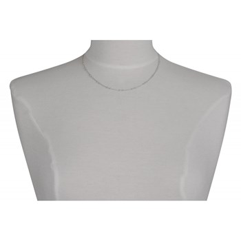 Collier Argent Rhodié et Billes - taille 45 cm