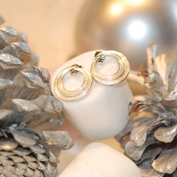 Boucles d'oreilles fantaisie femme striées ROMANE - Bijoux Privés Discovery