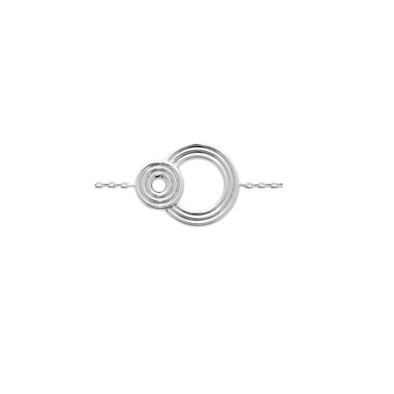 Collier chaîne pour femme circulaire strié CHLOÉ - Bijoux Privés Discovery - vue 2