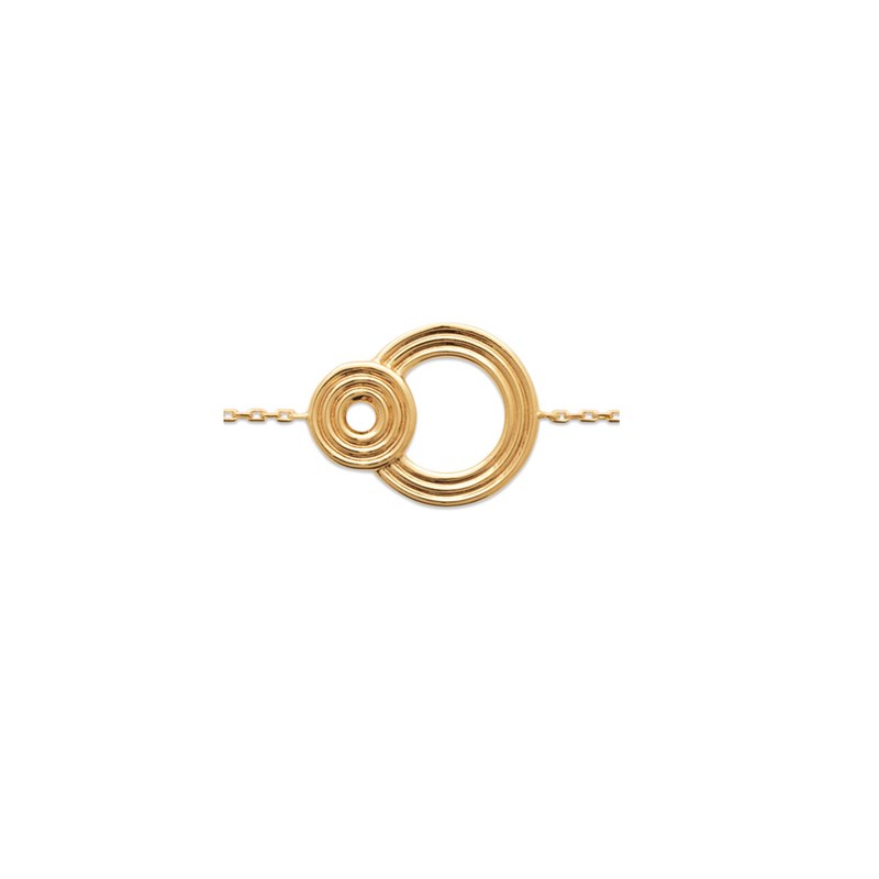 Collier chaîne pour femme circulaire strié CHLOÉ - Bijoux Privés Discovery - vue 2