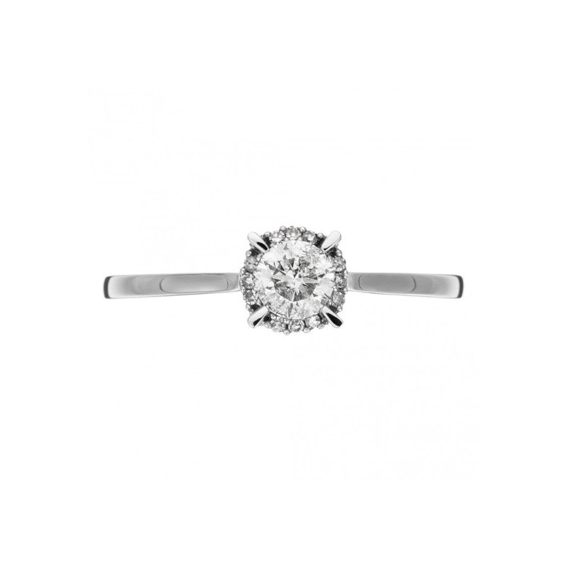 Bague 'Amoureuse' Or blanc et Diamants 0.03ct - vue 4