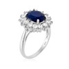 Bague 'Craquante' Or blanc et Saphir - vue V1