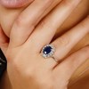Bague 'Craquante' Or blanc et Saphir - vue V2