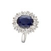 Bague 'Craquante' Or blanc et Saphir - vue V3