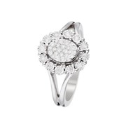 Bague ' Fabienne' Or blanc et Diamant