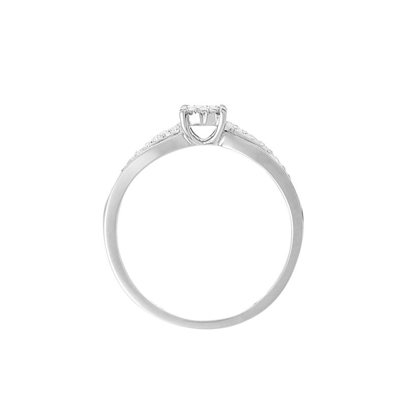 Bague ' Edith' Or blanc et Diamant - vue 4