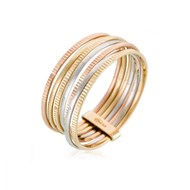 Bague 'Appartenance' Or tricolore