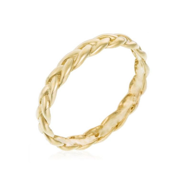 Bague Torsadée Or jaune 375/1000 'Idylle'