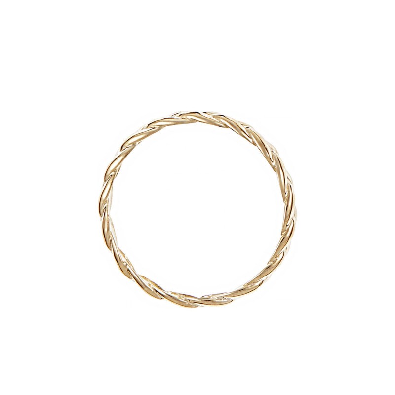 Bague Torsadée Or jaune 375/1000 'Idylle' - vue 3