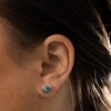Boucles d'oreilles argent massif et pierre naturelle - vue V2