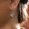 Boucles d'oreilles argent massif et pierre naturelle - vue V2