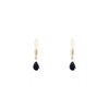 Boucles d'oreilles Or Jaune Diamant et Saphir - vue V1