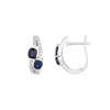 Boucles d'oreilles 'Harmonia' Or blanc et Saphir - vue V1