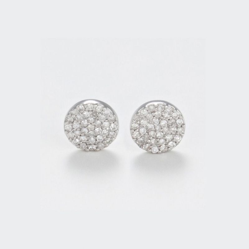 Boucles d'oreilles Or Blanc et Diamant - vue 2