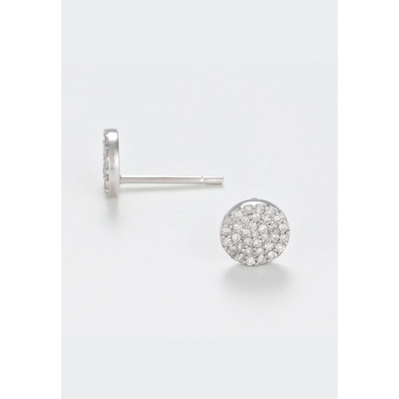 Boucles d'oreilles Or Blanc et Diamant - vue 3