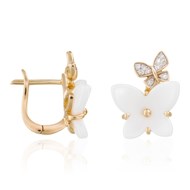 Boucles d'oreilles 'Izia' Or jaune et Diamant