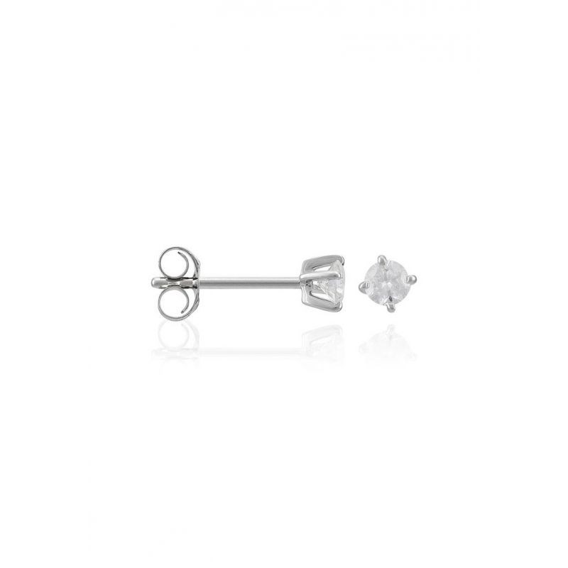 Boucles d'oreilles Or Blanc et Diamant