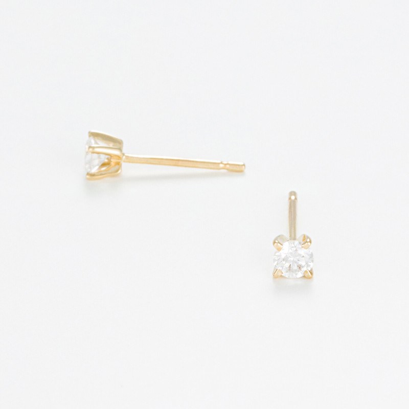 Boucles d'oreilles 'Nymphe Antique' Or jaune et Diamant - vue 3