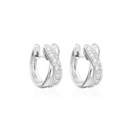 Boucles d'oreilles Or Blanc et Diamant
