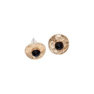 Boucles d'oreilles dorées et agate