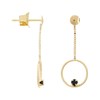 Boucles d'oreilles Or jaune  et pierres - vue V1