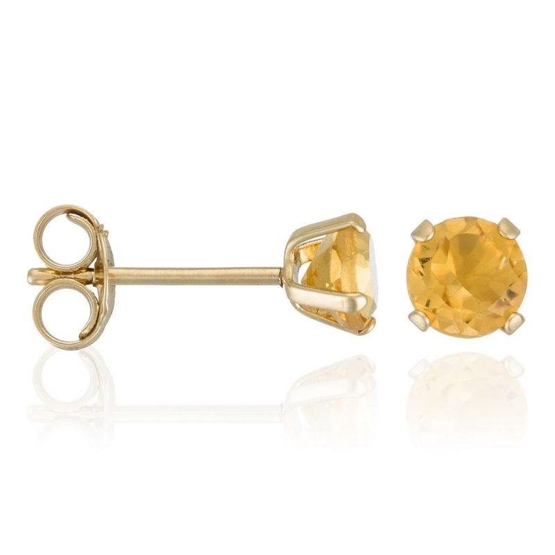 Boucles d'oreilles Or jaune et Citrine