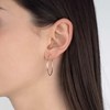 Boucles d'oreilles 'Vibration' Or blanc - vue V2