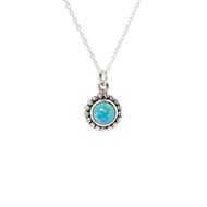 Collier argent massif et pierre naturelle