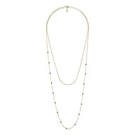 Collier doré et agate
