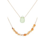 Collier doré et amazonite