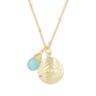 Collier doré et amazonite