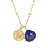 Collier doré et Lapis