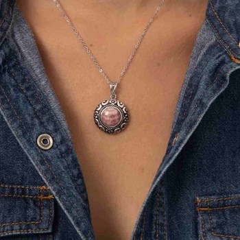 Hanger 'Ocote' Rhodochrosiet 5,80ct en Sterling Zilver 925/1000