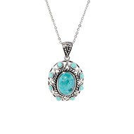 Pendentif 'Yopo' Turquoise 5,80ct/9 et Argent Massif 925/1000