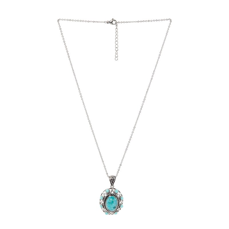 Pendentif 'Yopo' Turquoise 5,80ct/9 et Argent Massif 925/1000 - vue 3