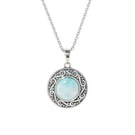 Pendentif 'Canelón' Larimar 2,53 ct et Argent Massif 925/1000