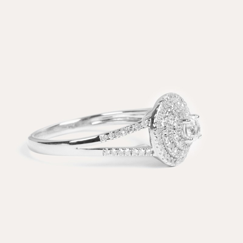 Bague 'Elora' Or blanc et Diamant - vue 4