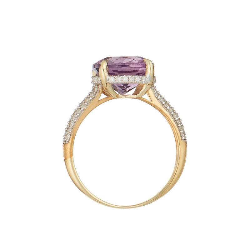 Bague 'Amélia' Or jaune et Améthyste - vue 3