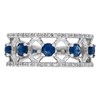 Bague 'Lady Blue Saphir' Or blanc et Diamants - vue V3