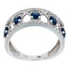 Bague 'Lady Blue Saphir' Or blanc et Diamants - vue V4