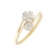 Bague ' Amandine' Or jaune et Diamant