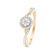 Bague ' Coralie' Or jaune et Diamant