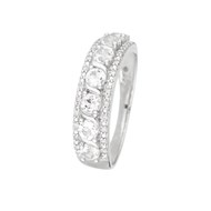 Bague 'Sitra Topaze' Or blanc et Diamants