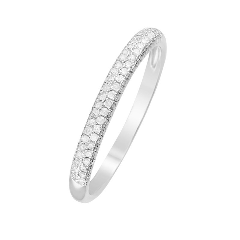 Bague ' Emma' Or blanc et Diamant