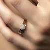 Bague ' Virginie' Or jaune et Diamant - vue V4