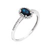 Bague 'Royal Blue Saphir' Or blanc et Diamants - vue V1